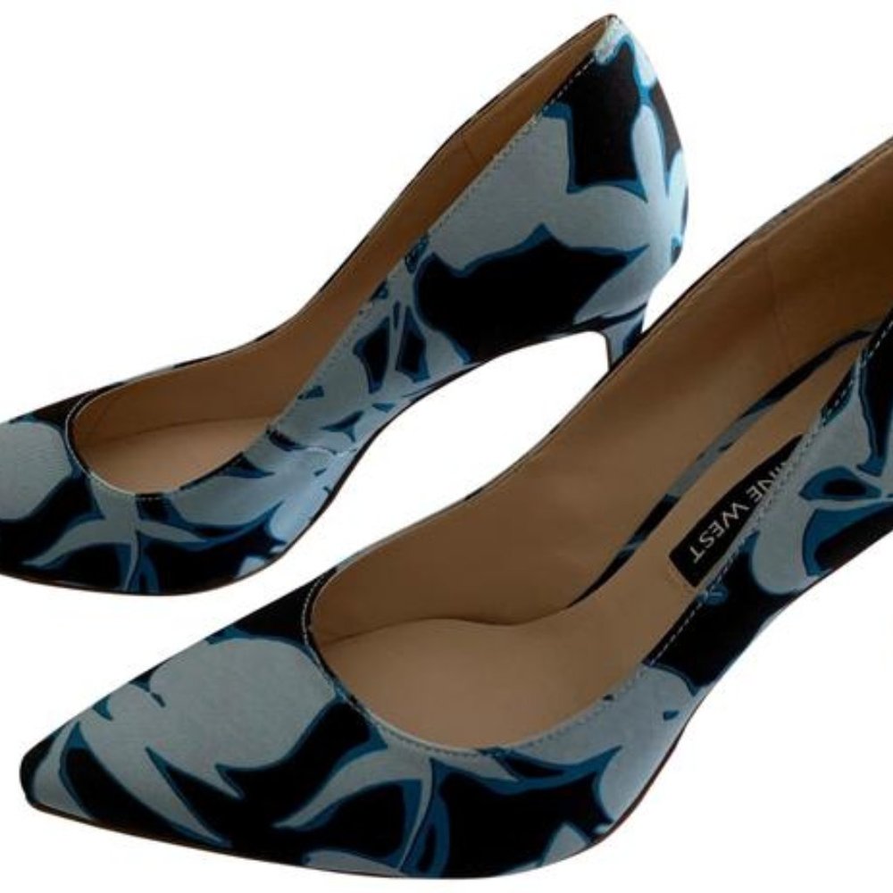 Nine West Emmala 2 women’s pointy toe pumps heels 7.5 M Blue sky *NEW IN BOX NIB